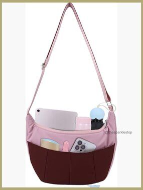 Women's Puffy Nylon Sling Crossbody Bag Waterproof Shoulder Handbag Travel Daily